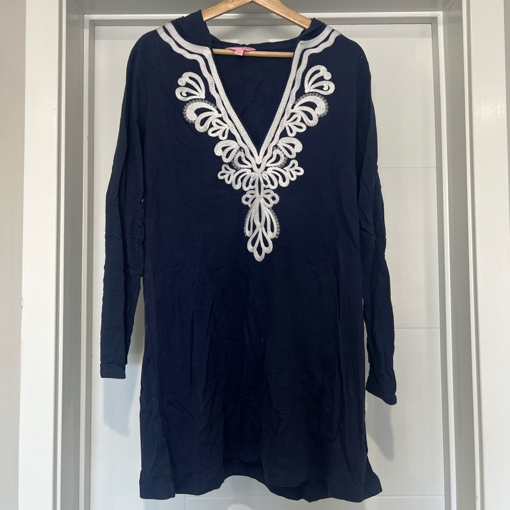 Lilly Pulitzer Noelle Hoodie Tunic Women’s Swim Coverup - Size L